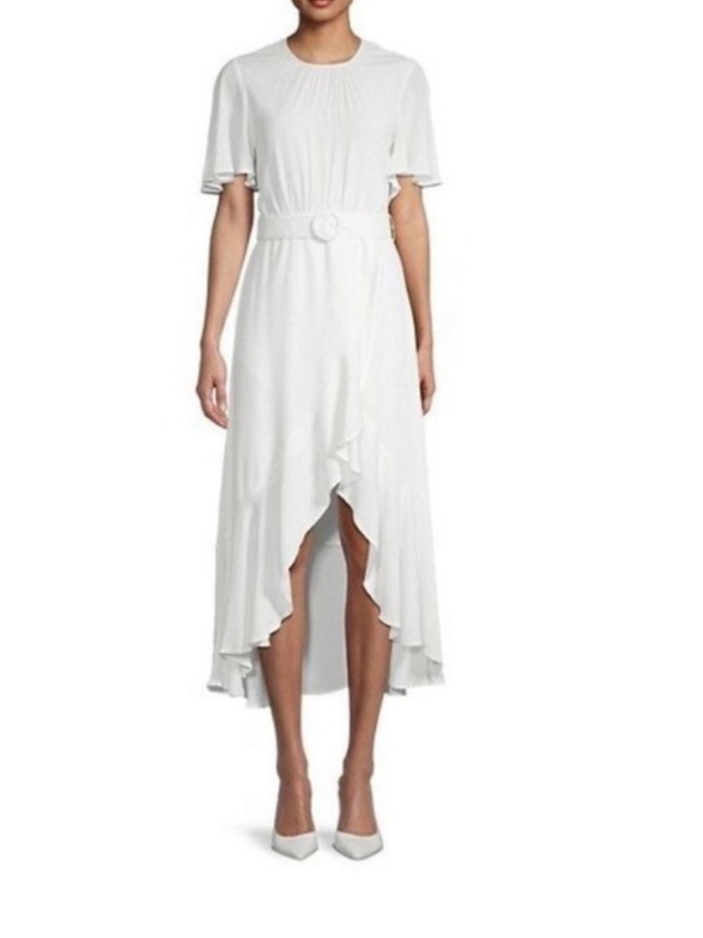 French Connection Emina Belted High-Low Midi Dress – NWOT – Size 6
